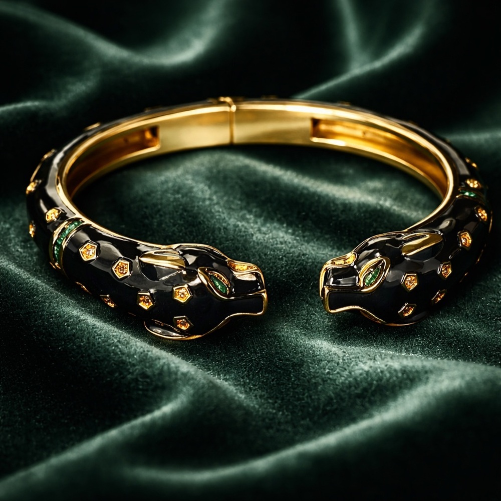 Leopard Enamel Cuff